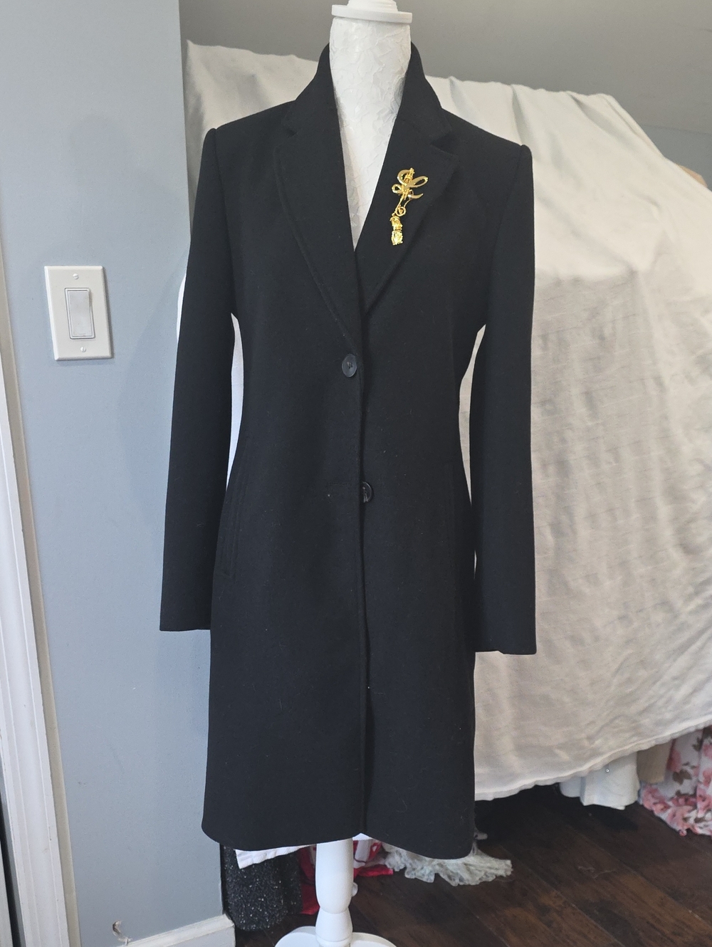 Zara Black Long Trench Coat